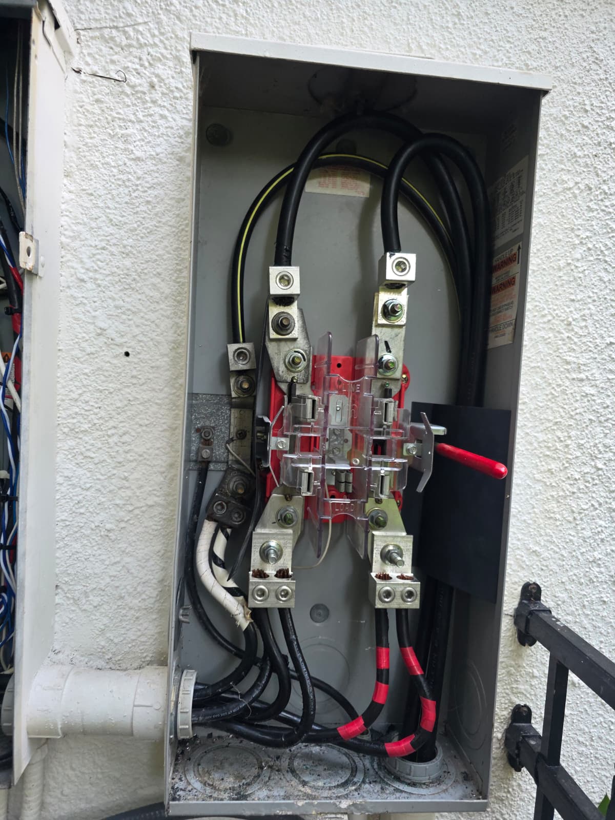 Finished electrical services installation.
